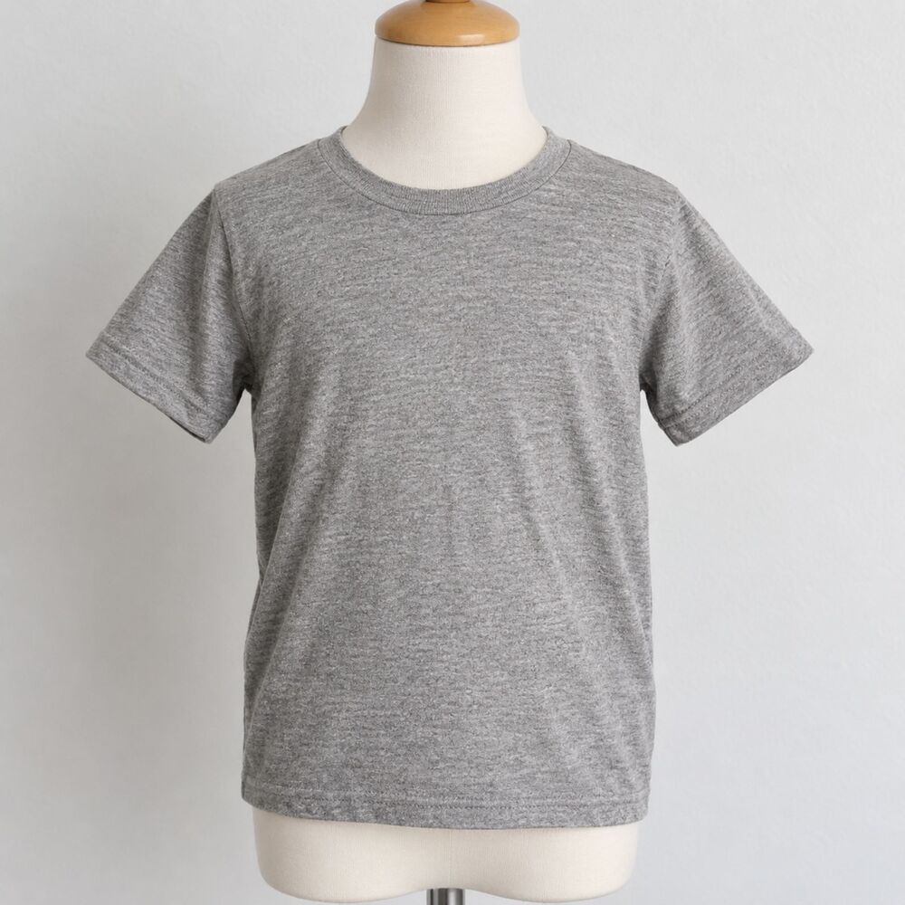 Next Level Apparel Kids Size 8 Gray Heather Short Sleeve Crew Neck T-Shirt